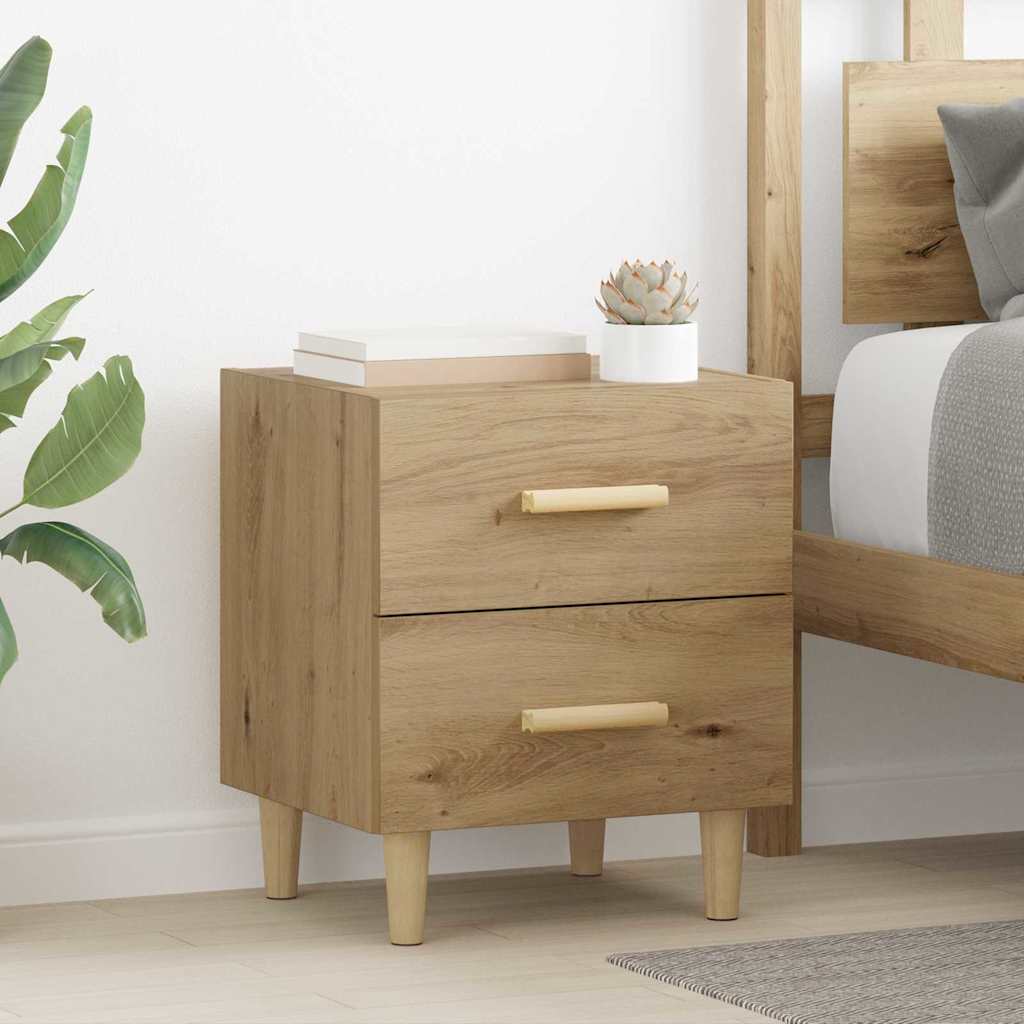 Bed Cabinet 2 pcs Artisan oak 40 x 35 x 47.5 cm Engineered wood